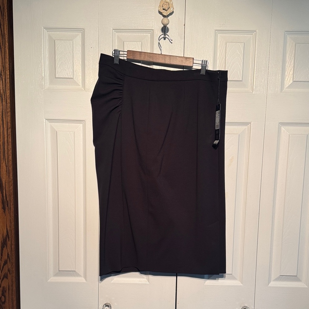 Escada Black Pencil Skirt with Side Ruching